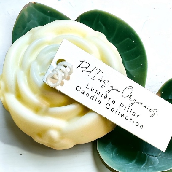 Organic Soy Pillar‎ Candle- notes of Sea Salt & Agave 4oz - Picture 2 of 6